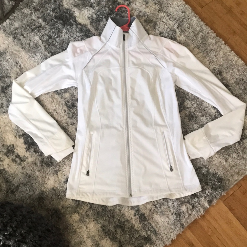 Bright white Lululemon full zip jacket